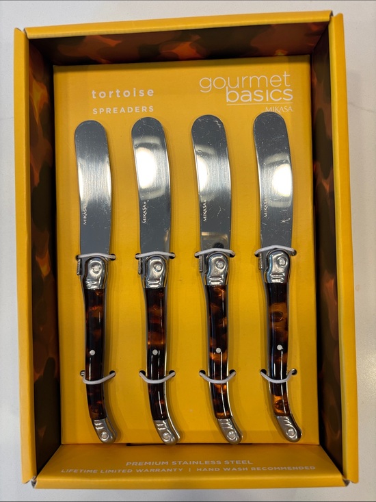 Other - New - Mikasa Tortoise Shell Butter Cheese Knife Set of 4